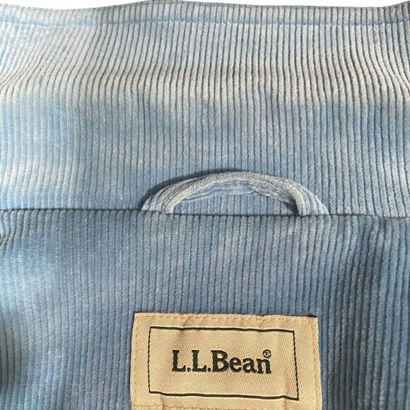 LL Bean Petite Blue Corduroy Jacket Classic Casual Lightweight Layering Preppy - Picture 3 of 12